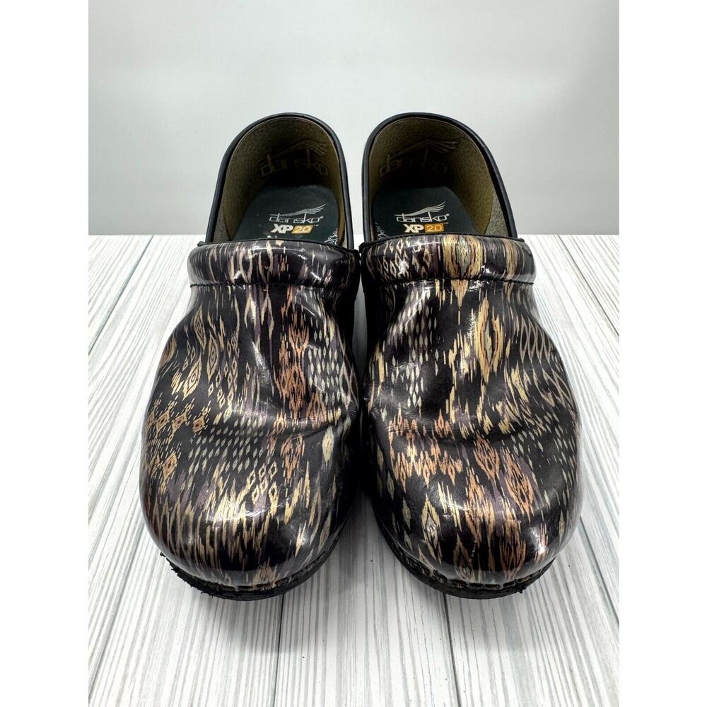 Dansko Xp‎ 2.0 Women's US 11.5-12 Clogs Purple Brown Aztec Leather Slip-On Shoes